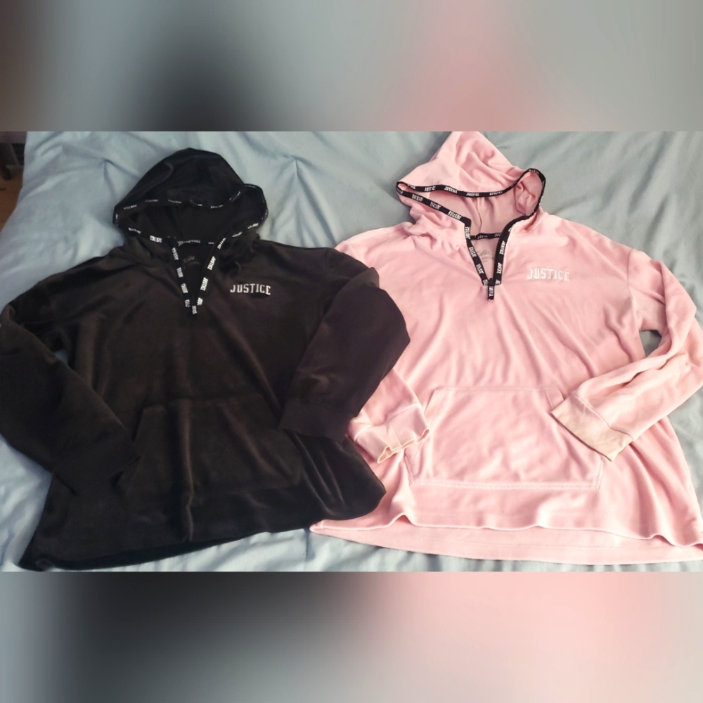 Original Justice Girls Quarter Zip Hoodie Size 18/20